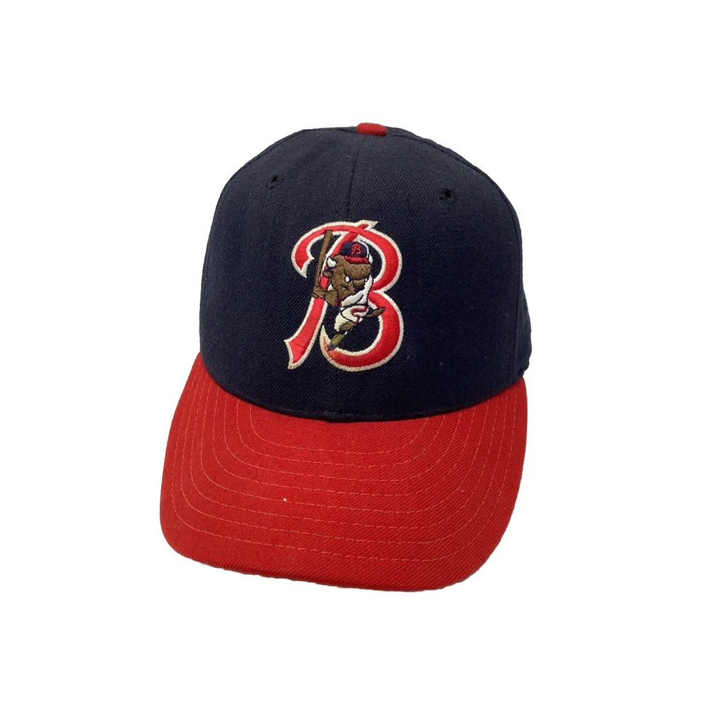 VINTAGE Buffalo Bisons MiLB Fitted Hat Cap New Era Adult Size 6 3/4 Wool Mens